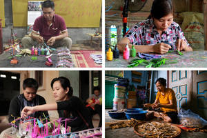 Vente chaude : Libellule en bambou pour l'artisanat, l'exposition et la décoration traditionnelle, vente en gros au Vietnam - Product Image 4
