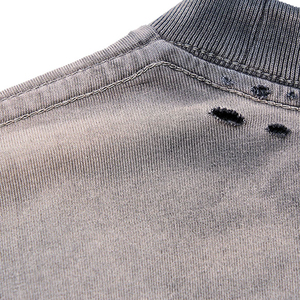 เสื้อยืดผู้ชายซักด้วยกรดเสื้อแขนสั้นคอกลมครอปสไตล์บ็อกซี่ซักแบบกรด - Product Image 2