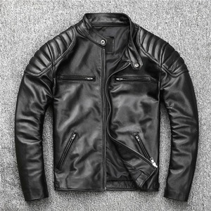 Sheepskin Top Quality Leather <b>Jacket</b> Men Motorcycle Biker Spring Natural Genuine Leather <b>Jackets</b> Slim <b>Short</b> Coat Soft Leather - Product Image 1