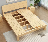 Base de Cama Económica de Madera Maciza Contemporánea con Tamaño Personalizado, Hecha en Vietnam