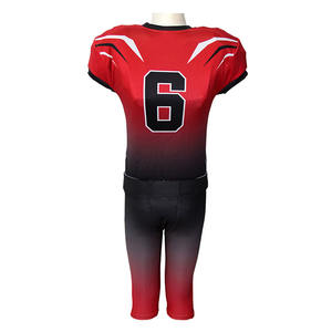 Maillot de football américain pour hommes de qualité supérieure en gros, grande taille, manches courtes, uniforme respirant en twill sublimé - Product Image 2