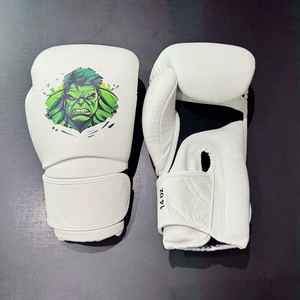 Guantes de boxeo Pu de cuero resistente con logotipo personalizado impreso-Guantes de entrenamiento antibacterianos y resistentes al agua - Product Image 1