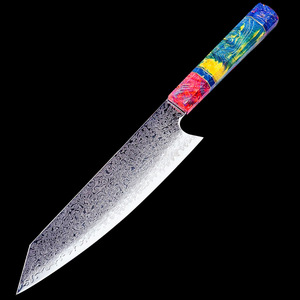 Venta al por mayor personalizado de alta calidad OEM ODM servicio Damasco acero Chef cocina chefs profesionales estilo japonés cuchillo de cocina - Product Image 6