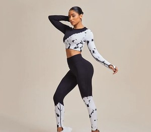 Ensemble de yoga pour femmes en deux pièces, taille haute, respirant et solide, pour la salle de sport, le fitness et l'entraînement - Product Image 3