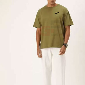 T-shirt surdimensionné de qualité supérieure chemise facile à porter pour hommes T-Shirt léger chemise de couleur unie T-shirts surdimensionnés décontractés - Product Image 4