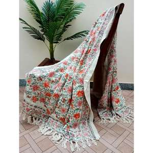 Manta de algodón de lujo con estampado de bloque de mano 100% tela ecológica mantel tejido a mano para cabaña Decoración Para sala de estar Toalla de playa - Product Image 1