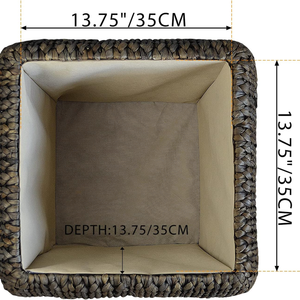 Vente en gros de meubles de décoration d'intérieur ottoman de haute qualité en jacinthe d'eau coffre de rangement décoratif du Vietnam - Product Image 4