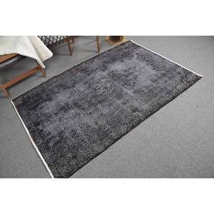 Tapis classique moderne en laine patchwork noir et noir pour le sol de la maison 3.9 'X 6.1' pour la chambre d'entrée ou Hallway-39 "X 61". - Product Image 2