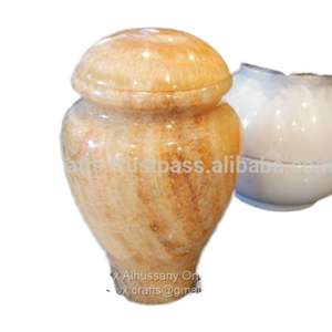 Urna Funeraria de Mármol Azul Gris para Adultos, Jarra de Piedra Pulida para Cenizas Humanas, Recuerdo Conmemorativo, Estilo Europeo, Ecológica - Product Image 4