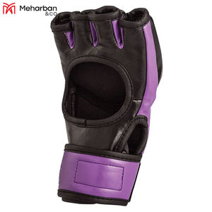 Gants de boxe MMA en cuir pour hommes de qualité professionnelle, demi-doigts, pour l'entraînement, couleurs et designs personnalisables, service OEM - Product Image 4