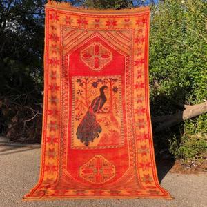 พรมโมร็อกโกแท้ ทำมือจากขนสัตว์ ลายเบอร์เบอร์แบบดั้งเดิม สไตล์วินเทจและโมเดิร์น สำหรับตกแต่งบ้าน - Product Image 1