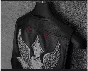 เสื้อกั๊กหนังแท้แฟชั่นสำหรับผู้ชายเสื้อกั๊กหนังแท้สำหรับผู้ชายดีไซน์แบบระบายอากาศได้ดีสีสำหรับฤดูหนาว - Product Image 3