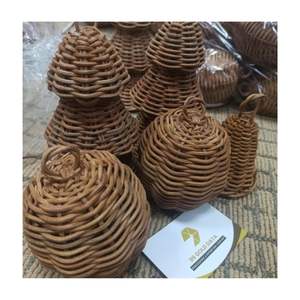 Handmade Christmas Tree Hanging Decoration Items High Quality 100% Natural Bamboo Rattan <b>Ornament</b> Style <b>Love</b> Directly Vietnam - Product Image 1
