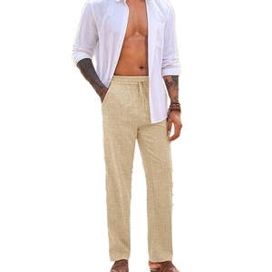 กางเกงคาร์โก้ลำลองสำหรับผู้ชาย, กางเกง100% ผ้าฝ้ายขนาดใหญ่มีหลายกระเป๋าน้ำหนักเบา - Product Image 4