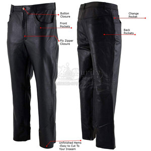 Pantalons pour hommes de super qualité pantalons en cuir très vendus pantalons en cuir de couleur personnalisée respirants pour l'hiver - Product Image 1