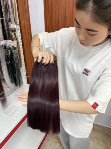 Trame de cheveux humains lisses, couleur Blonde, cheveux Remy vierges, vente en gros de Shinhair, vietnam - Product Image 2