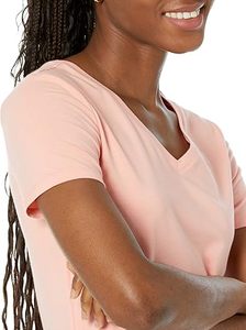 Camisetas de punto de manga corta con cuello en V para mujer Tops al por mayor de moda - Product Image 4
