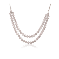 Ensemble de bijoux fantaisie en argent 925 avec zircon glamour, colliers de bijoux fantaisie, collier et boucles d'oreilles en zircon cubique