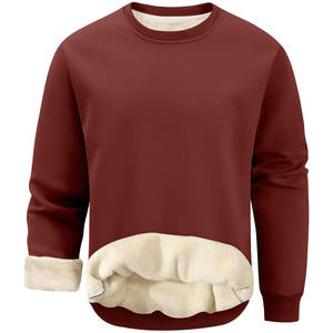 Sudadera de cuello redondo de manga larga con forro de Sherpa GSM 280 con logotipo personalizado para hombre - Product Image 6