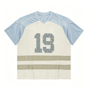 Camiseta de Baloncesto Personalizada Healy, Color Azul Claro, Malla Transpirable, Cuello en V, Manga Corta, Unisex para Adultos, con Número de Equipo Personalizado - Product Image 4
