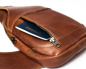 Men's Stylish Genuine Leather Vintage LCB-0055 Crossbody Bag <b>Sling</b> Travel Document Holder Gift for Him or Hubby - Product Image 3