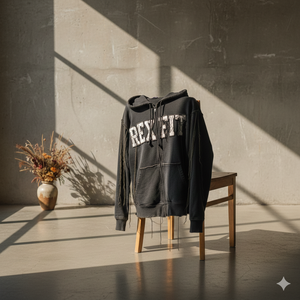 เสื้อฮู้ดซิปผู้ชาย Rexfit Sports พร้อมลายปักแบบดิสเทรส |   เสื้อสเวตเชิ้ตมีฮู้ดผ้าฟลีซพรีเมียม |   เสื้อผ้าสตรีทแวร์ประจำวัน ดีที่สุดสำหรับฤดูหนาว - Product Image 5