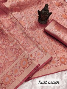 Meilleure vente Couleur élégante Taux de gros Dernier concepteur pur doux Kanjivaram Tissu Soie Saree contemporain - Product Image 4