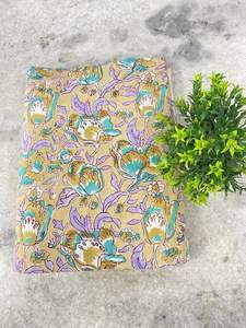 Voile Handmade Floral Printed Nomex Cotton Fabric for Girls Knitted Runners and Block Prints for Kids' <b>Dresses</b> Indian <b>Style</b> - Product Image 4