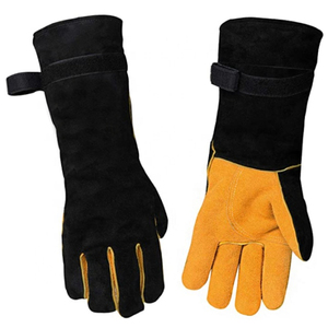 Guantes de Cuero Resistentes al Calor y al Fuego para Barbacoa, Guantes de Soldadura, Gran Venta - Product Image 1