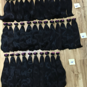 Vente en gros de cheveux brésiliens vierges Remy, vendeurs de paquets de cheveux de trame droits super doublement étirés, matériel de cheveux humains - Product Image 4