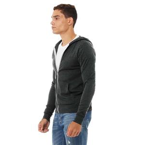 Sudadera Ligera Bella Canvas Triblend (Negro Carbón, Sudadera con Cremallera y Forro Polar para Hombre) - Product Image 2