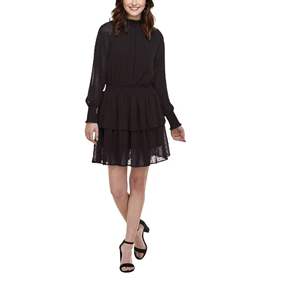 เดรสลำลองรัดรูปสุดชิคของผู้หญิงเนื้อผ้าชีฟองระบายอากาศได้ดีตกแต่งแต่งระบายสีพื้นมีระบายเพื่อความสบายและสไตล์สำหรับฤดูใบไม้ผลิ - Product Image 1