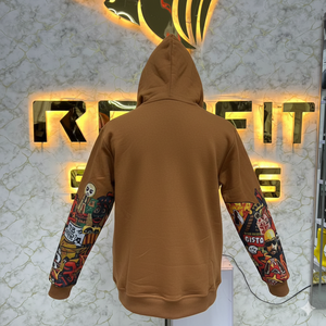 Nueva Llegada, Mejor Precio, Sudadera con Capucha y Cremallera de Calidad Duradera, Color Marfil Estampado, Fabricada en Fábrica, Sudadera con Capucha para Hombre a Precio Económico - Product Image 3