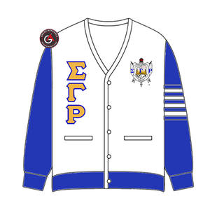 Sigma Gamma Rho Soror Embroidery Women Acrylic Cardigans | SGRho Sorority Embroidered Ladies Custom Style Cardigan <b>Sweater</b> - Product Image 5