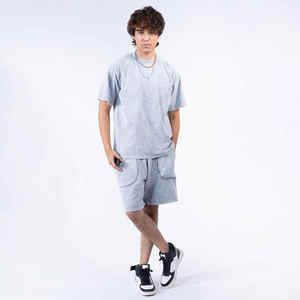 ชุดกางเกงขาสั้น2ชิ้นของผู้ชายชุดสั้นใส่ได้ทั้งชายและหญิงชุดฤดูร้อนออกแบบโลโก้ได้ตามที่ต้องการ - Product Image 6