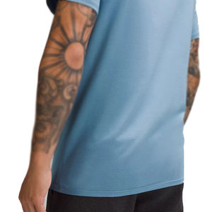 เสื้อยืดผู้ชายลดราคา ผ้าคอตตอน 95% สแปนเด็กซ์ 5% คอวี แขนสั้น ทรงปกติ เสื้อยืดออกกำลังกายผู้ชาย - Product Image 6