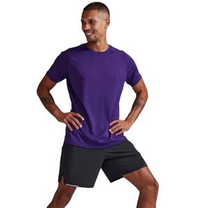 Top de entrenamiento atlético de secado rápido: camiseta morada de manga larga sin costuras para hombre en tela de poliéster - Product Image 4