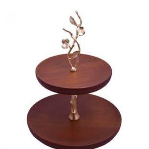 Soporte multifuncional de madera para servir pasteles de frutas con diseño de lujo, soporte decorativo para servidor de pasteles con acabado Natural para uso doméstico en Hotel - Product Image 1