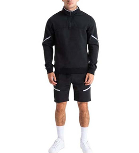 Custom Logo Men Sportswear Hoodies and Shorts Set 100% Cotton <b>Running</b> Printed Long Sleeves Men Hoodie and Short Set - Product Image 6