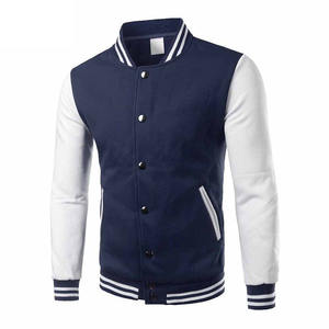 Veste universitaire classique de haute qualité pour hommes, vêtements de collège et décontractés, col côtelé, tissu en laine, veste avec poches latérales - Product Image 3