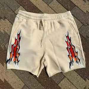 Fabricación al por mayor logotipo personalizado hecho para el verano ropa de calle corta Vintage Pantalla de diamantes de imitación Sun Fade Print pantalones cortos de algodón para hombres - Product Image 2