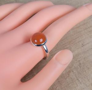 Clásico hecho a mano 925 anillo de plata esterlina mejor diseño cornalina piedra preciosa rodio plateado sólido 925 sello joyería de lujo - Product Image 5