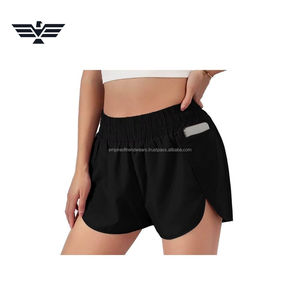 OEM Custom Design Womens High Waist Breathable <b>Athletic</b> Running Shorts Phone Pocket Lightweight Quick Dry Cotton Bamboo Fiber - Product Image 4