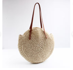 Sac à bandoulière en paille tissé à la main pour femmes, plage en bord de mer, sacs de plage en macramé au crochet, directement du fournisseur indien - Product Image 2