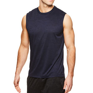 เสื้อกล้ามออกกำลังกายผู้ชายคุณภาพสูงจาก Mockup Corporation ผ้าฝ้าย 100% แห้งเร็ว ระบายอากาศดี มีไซส์ใหญ่ คอกลม ลายเรียบ สไตล์ไฮสตรีท - Product Image 5