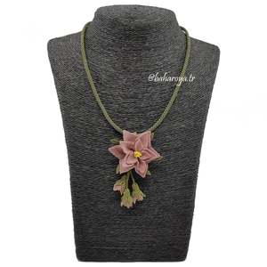 Aguja encaje péndulo tubo collar terroso moda accesorio - Product Image 1