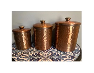 Premium Unique Design Metal Rubber <b>Canister</b> <b>Set</b> of 4 with Different Size <b>Canisters</b> with Custom Shape and Size at Very Low Cost - Product Image 6