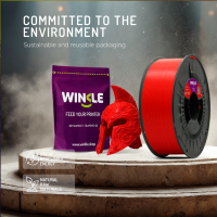 Filament d'imprimante 3D WINKLE PETG 1,75 mm 1 kg FDM Haute résistance aux chocs Impression facile Fabriqué en Europe Tolérance de 0,05 mm 220-240