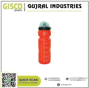 Bouteille d'eau moyenne à poignée sportive à couvercle à vis facile à ouvrir avec jauge de niveau de liquide sur le côté Bouteille d'eau en plastique - Product Image 2