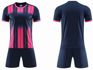 Uniformes de Fútbol Baratos Personalizados, Conjunto de Fútbol, Camiseta de Fútbol Naranja de Manga Corta y Pantalones Cortos Negros, Uniforme de Fútbol Completo - Product Image 3